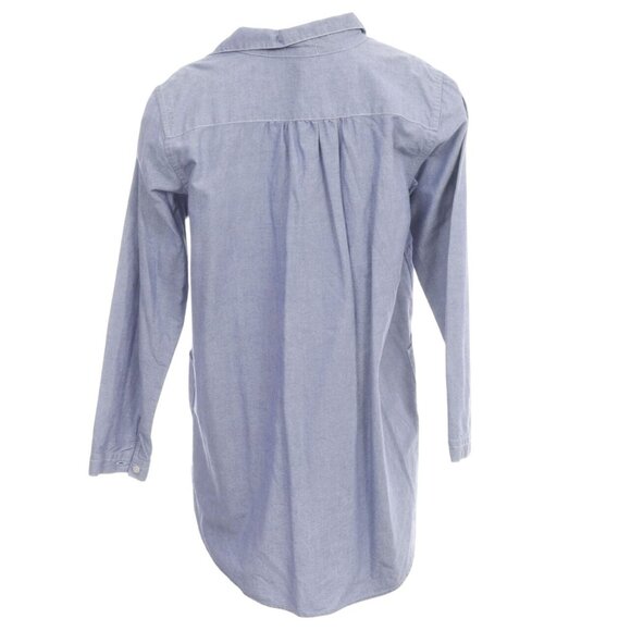 CP Shades Women’s Blue 100% Cotton Teton Tunic Shirt Pockets Medium Made in USA - Picture 2 of 6